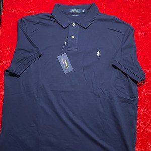 Polo by Ralph Lauren Stretch Mesh Navy Polo Shirt XXL